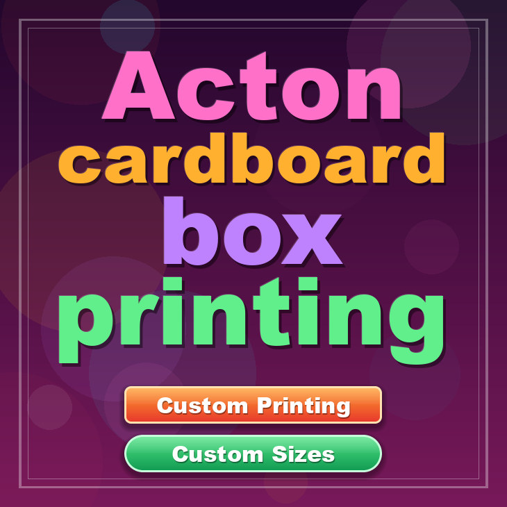 Acton cardboard box printing
