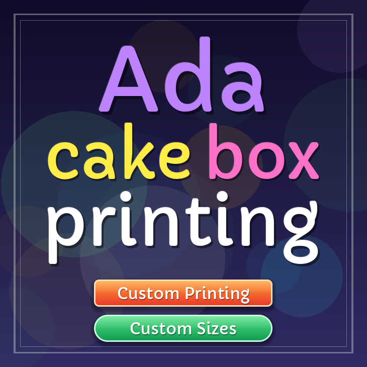 Ada cake box printing