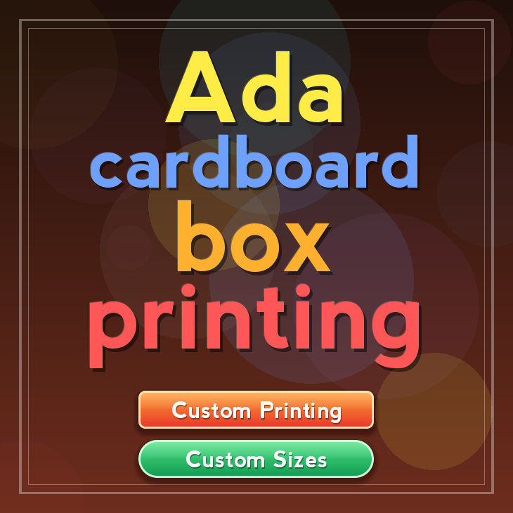 Ada cardboard box printing