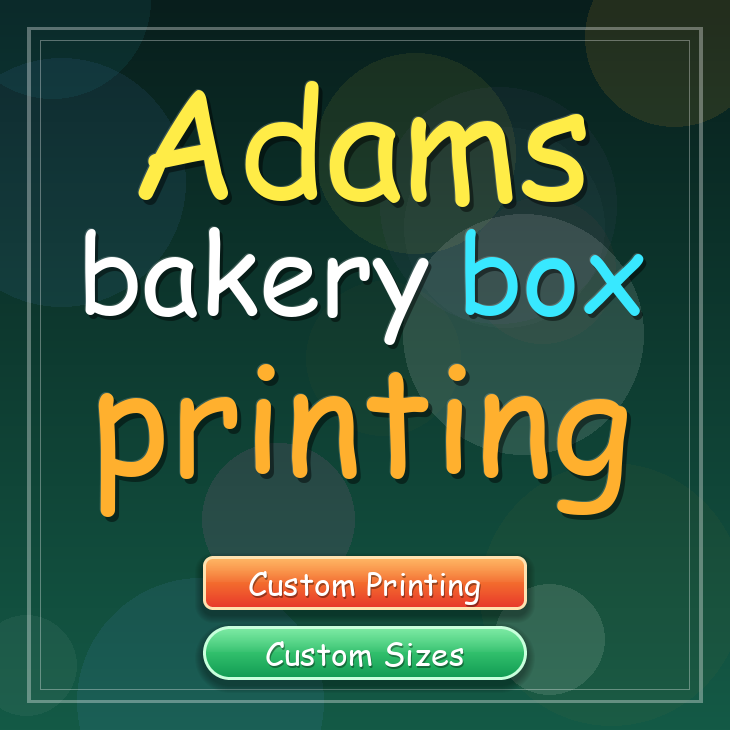 Adams bakery box printing