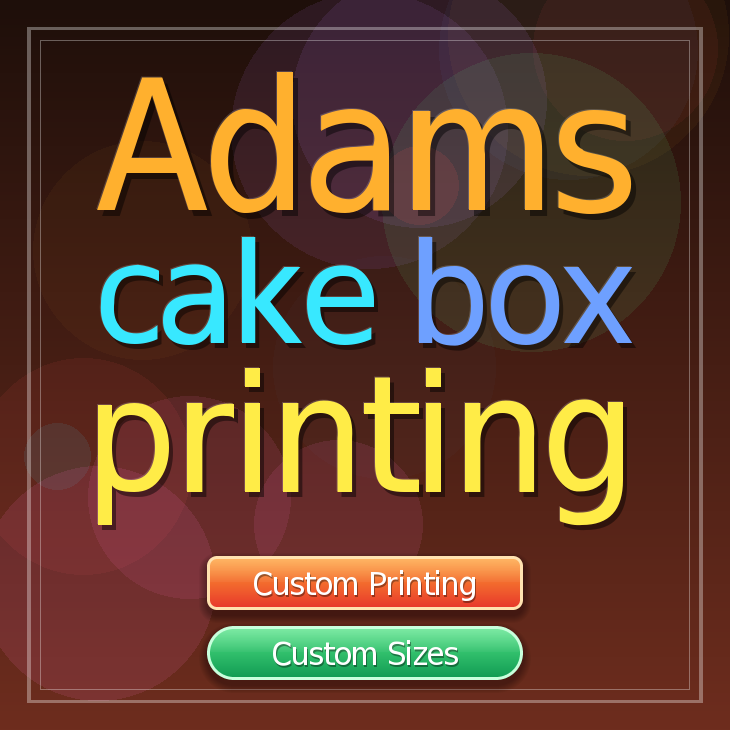 Adams cake box printing