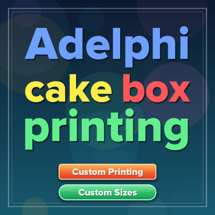 Adelphi cake box printing
