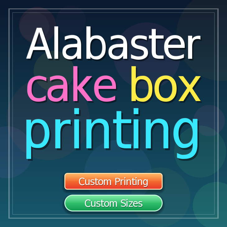 Alabaster cake box printing