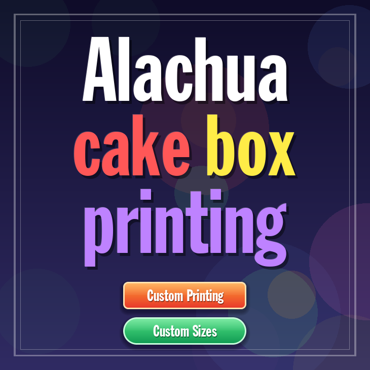 Alachua cake box printing
