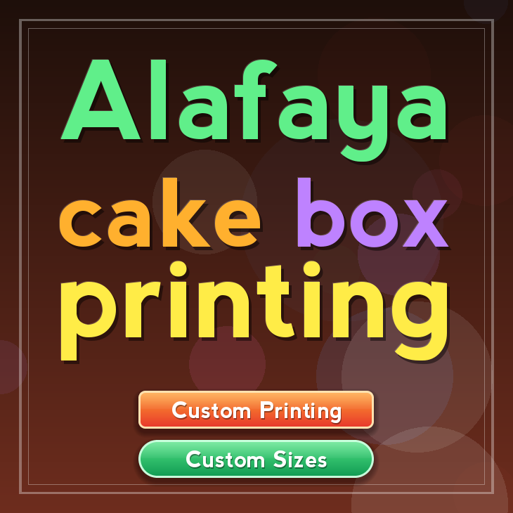 Alafaya cake box printing