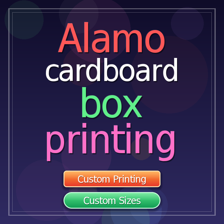 Alamo cardboard box printing