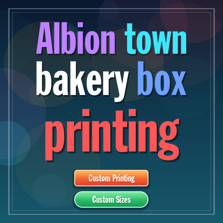 Albion Town bakery box printing
