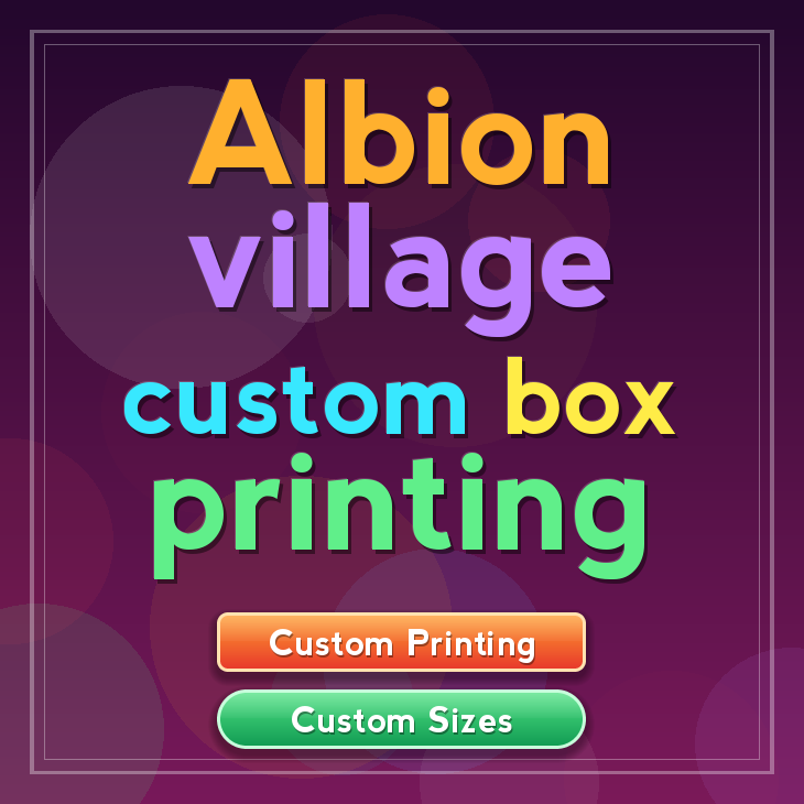 Albion village custom box printing