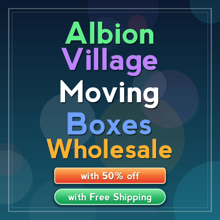 Albion Village moving boxes