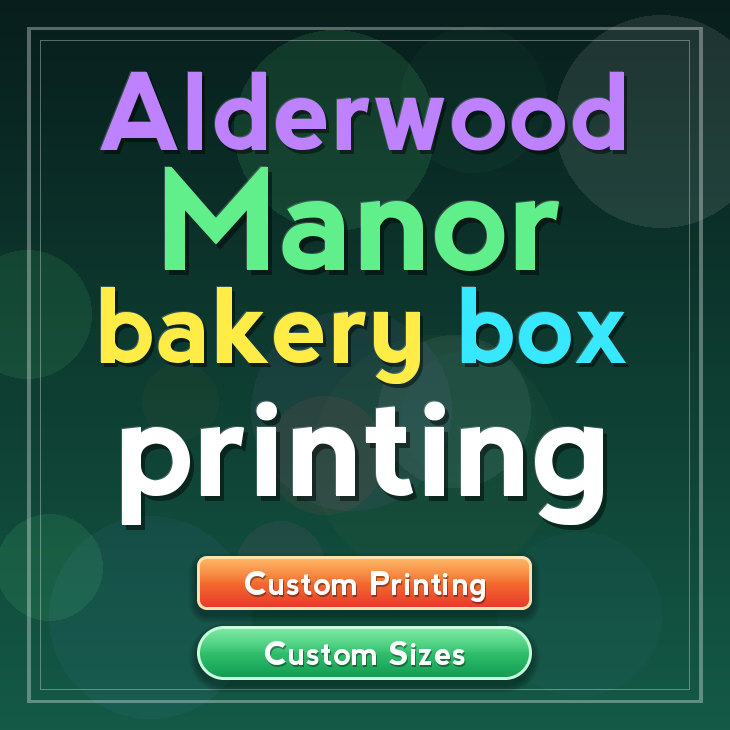 Alderwood Manor bakery box printing