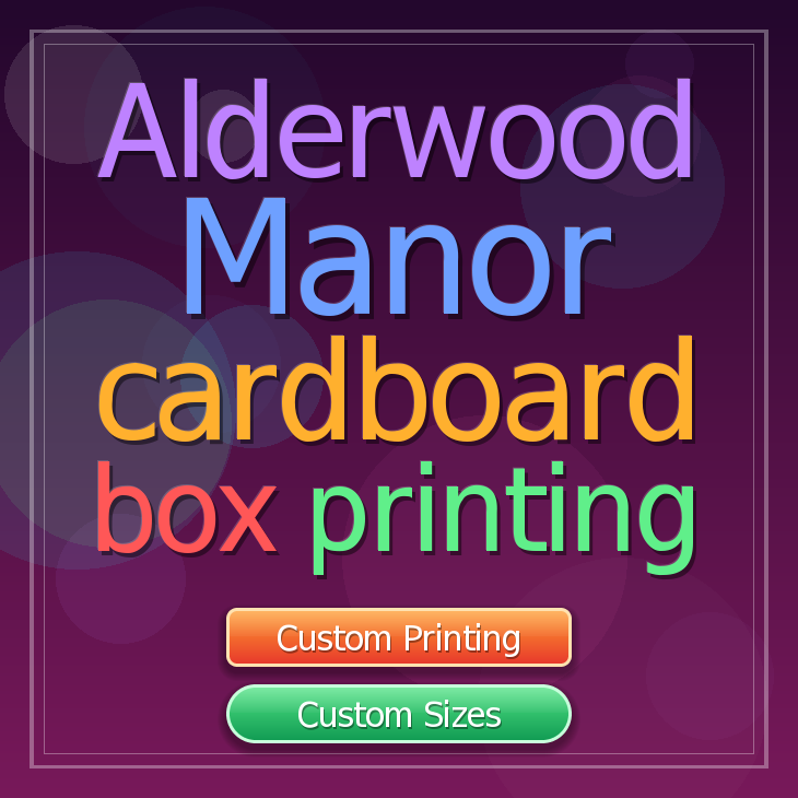Alderwood Manor cardboard box printing