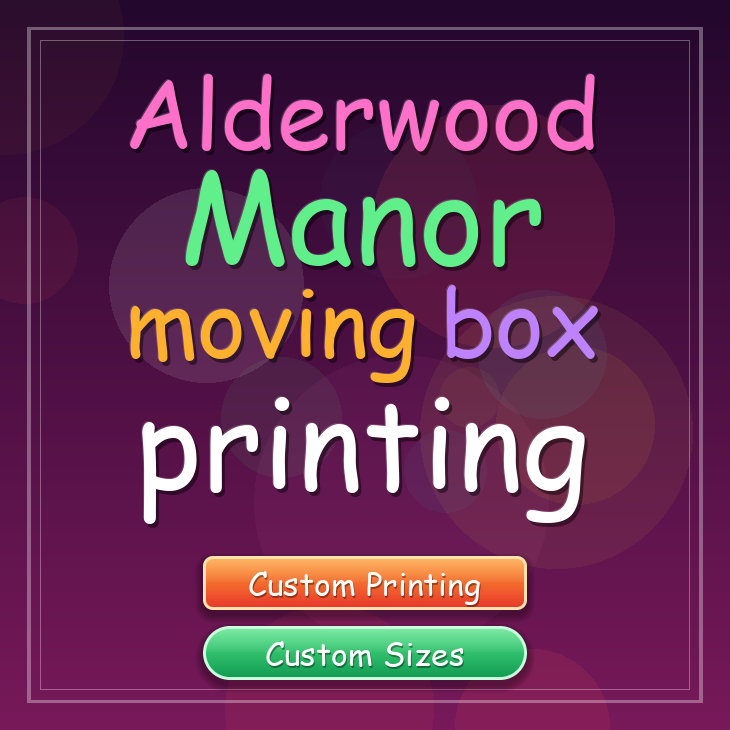 Alderwood Manor moving box printing