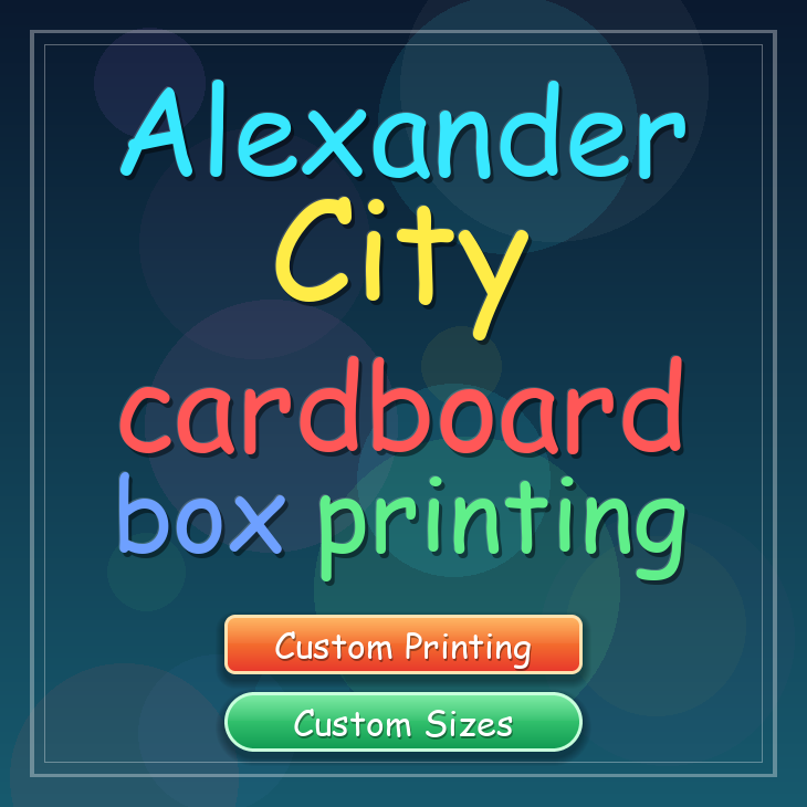 Alexander City cardboard box printing