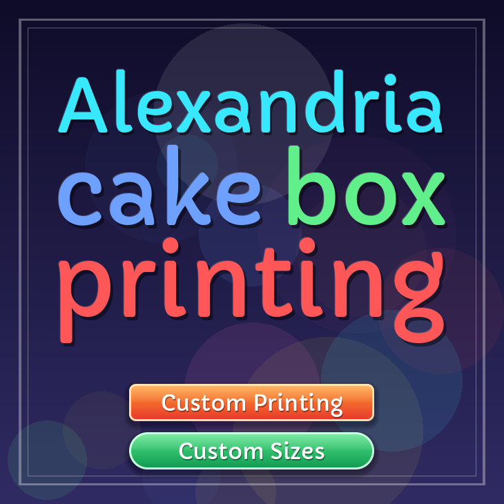 Alexandria cake box printing