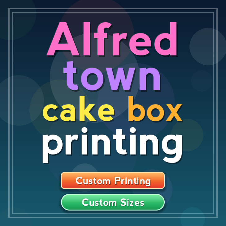 Alfred Town cake box printing