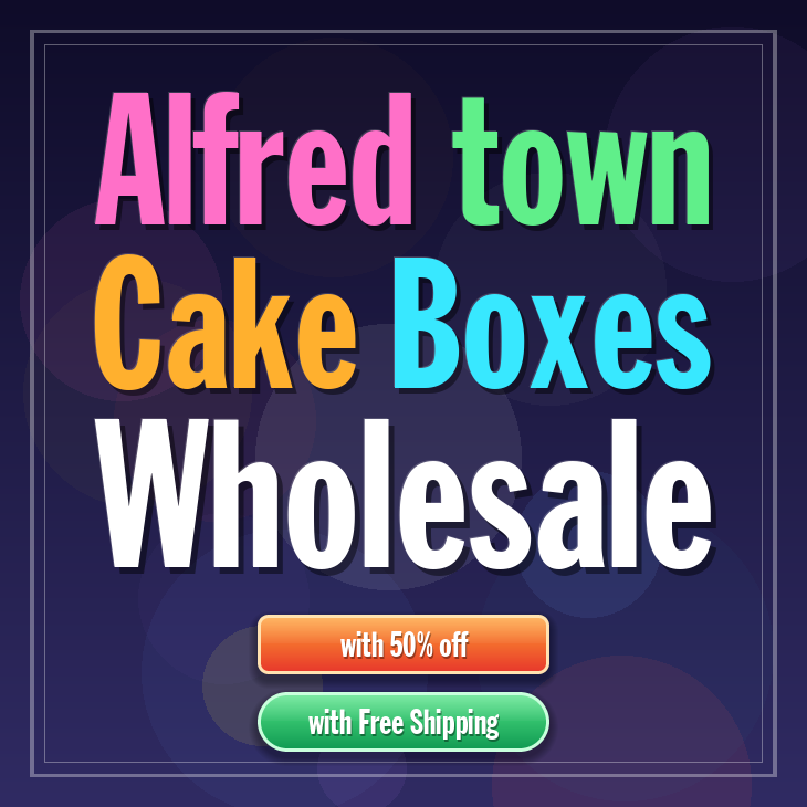 Alfred Town cake boxes