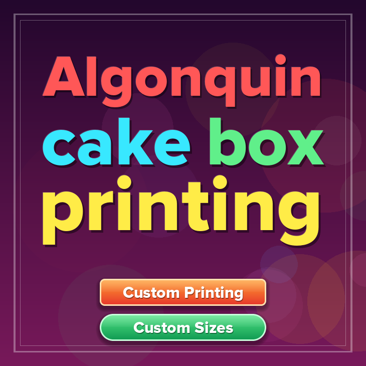 Algonquin cake box printing