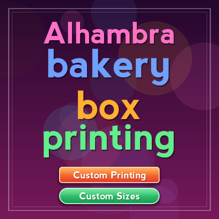 Alhambra bakery box printing