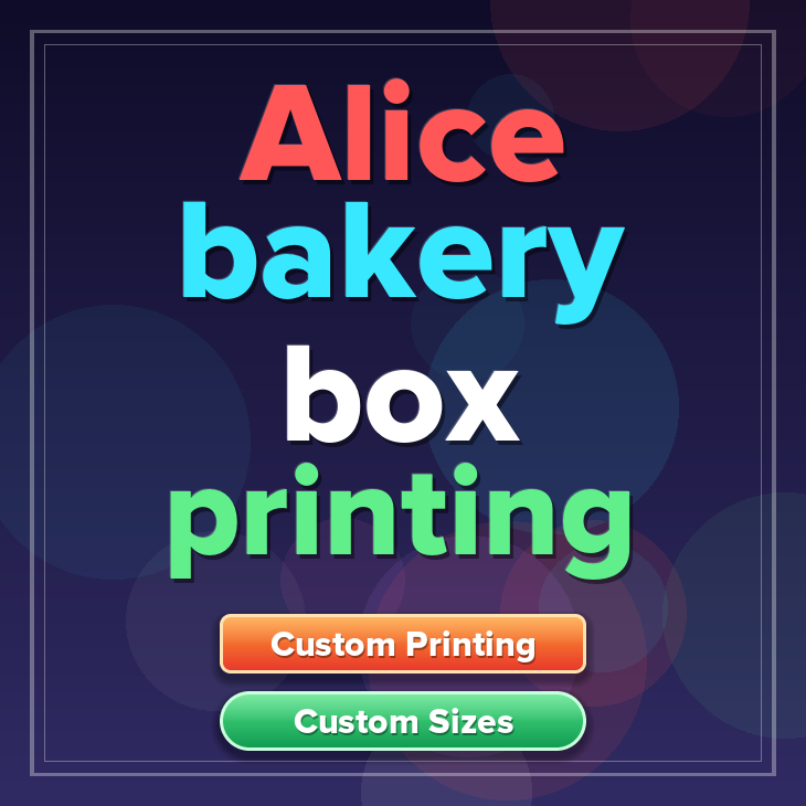 Alice bakery box printing