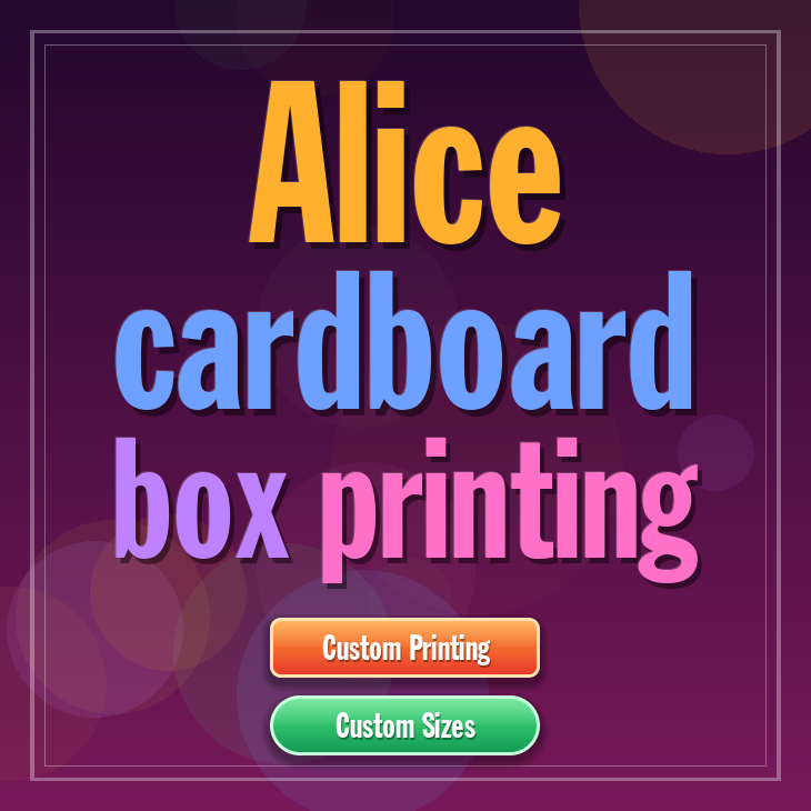 Alice cardboard box printing