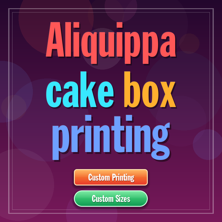 Aliquippa cake box printing