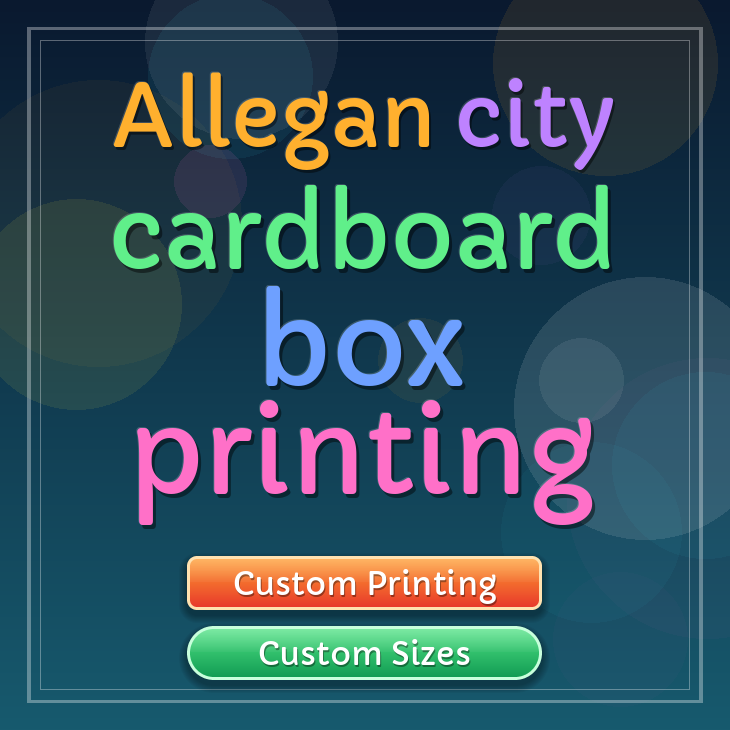 Allegan city cardboard box printing