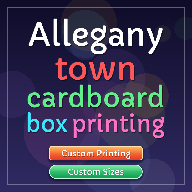 Allegany town cardboard box printing