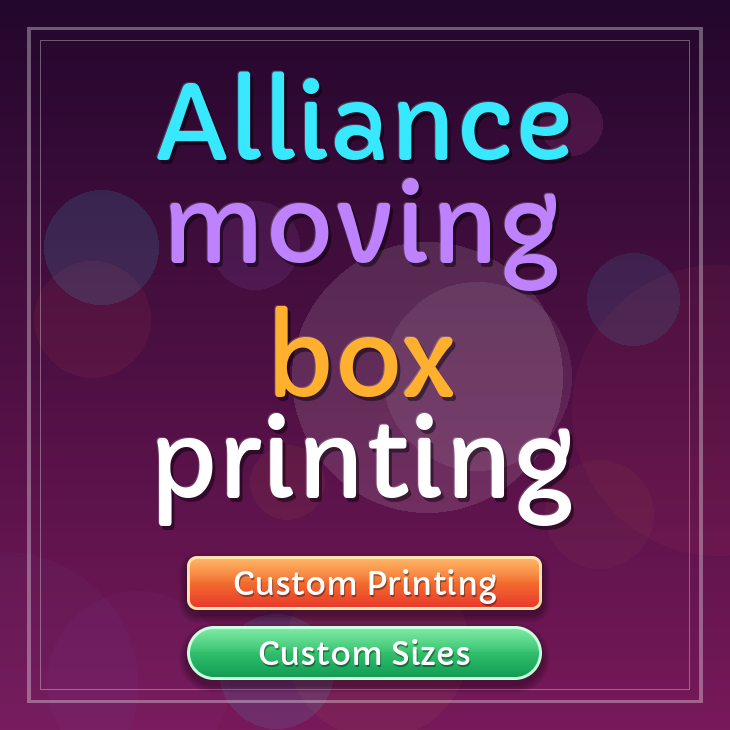 Alliance moving box printing