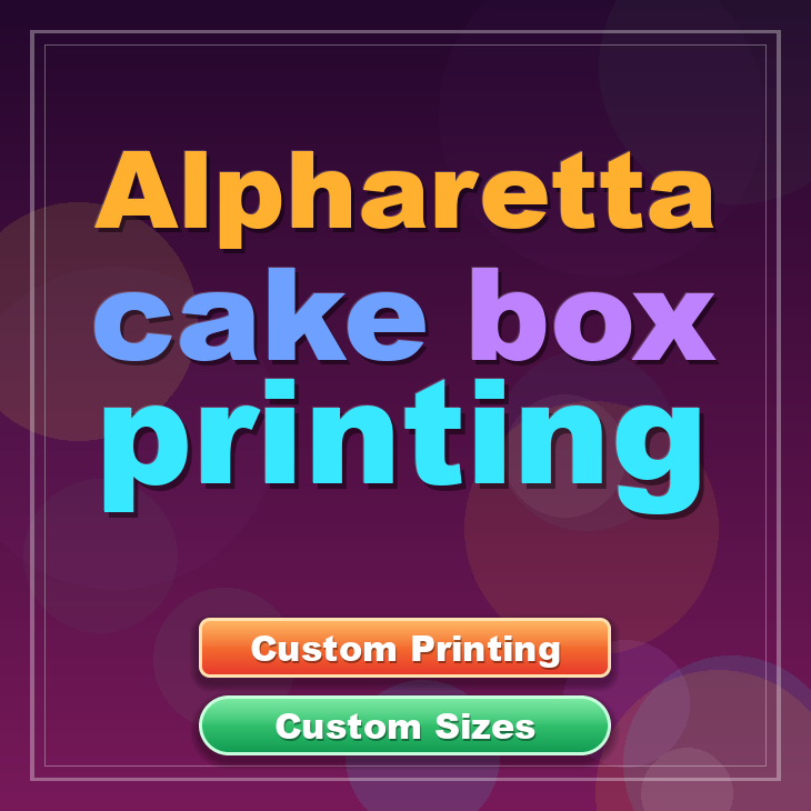 Alpharetta cake box printing