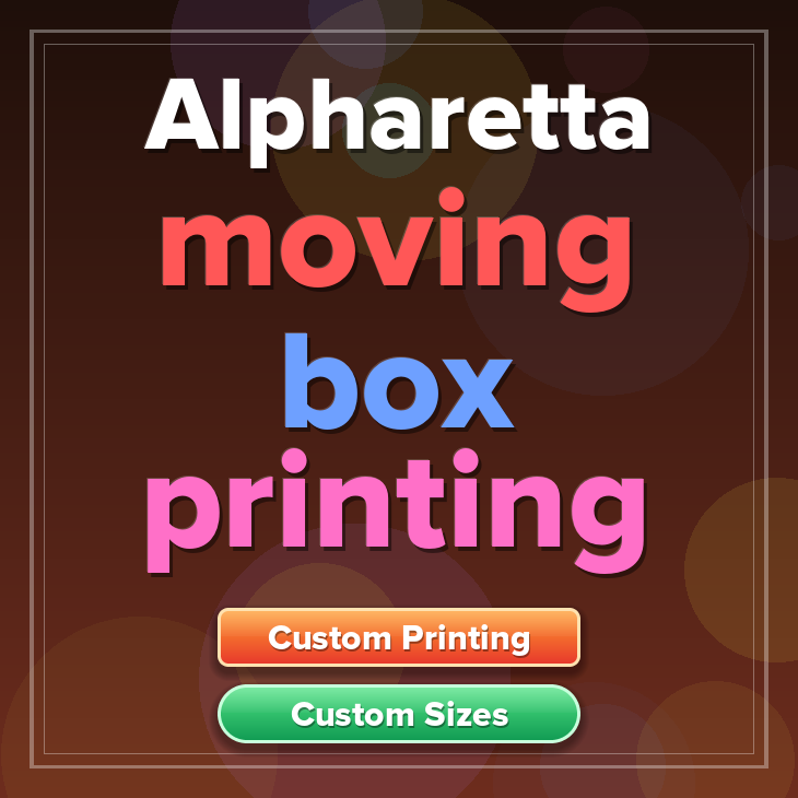 Alpharetta moving box printing