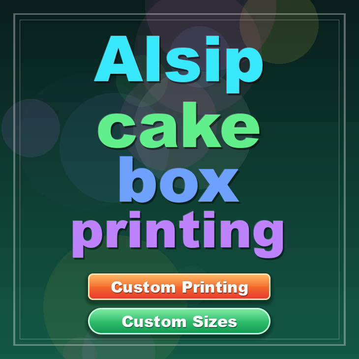Alsip cake box printing