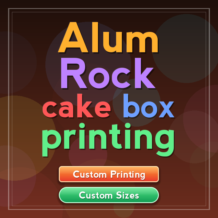 Alum Rock cake box printing