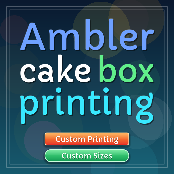 Ambler cake box printing