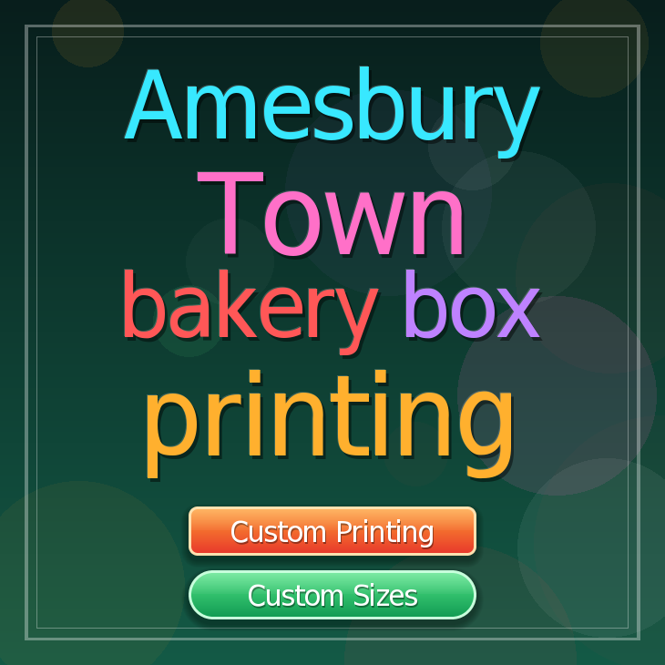 Amesbury Town bakery box printing