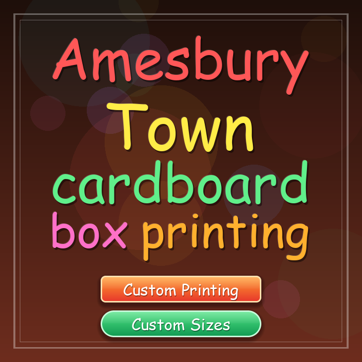 Amesbury Town cardboard box printing