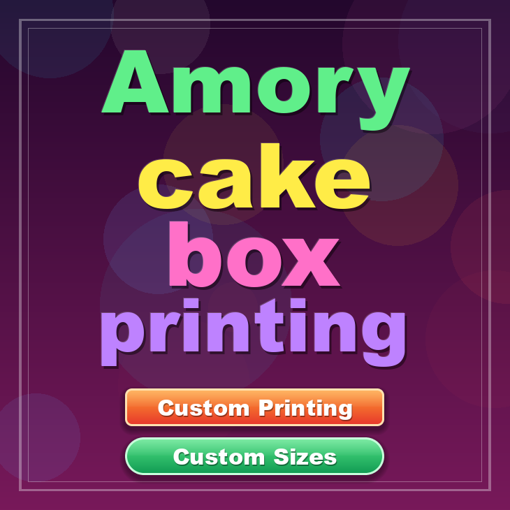 Amory cake box printing