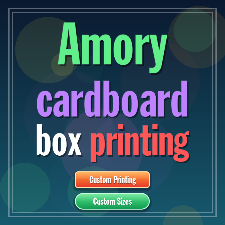 Amory cardboard box printing