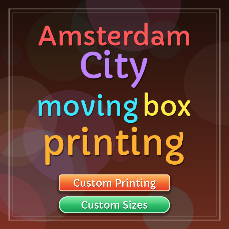 Amsterdam City moving box printing