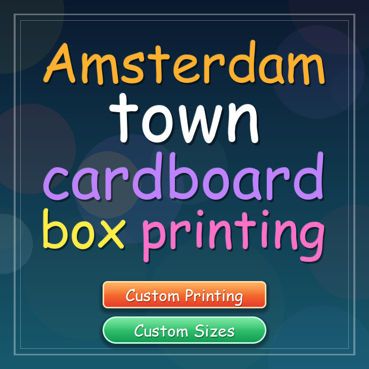 Amsterdam town cardboard box printing