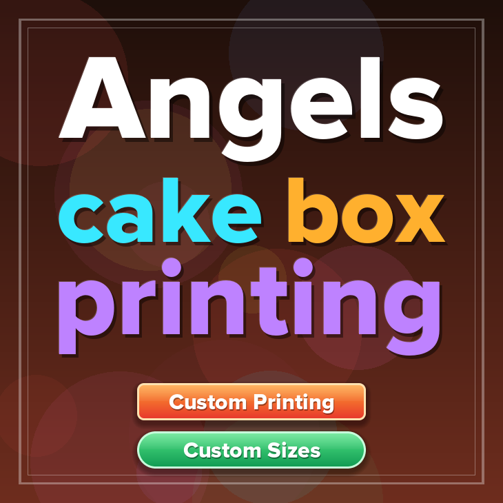 Angels cake box printing
