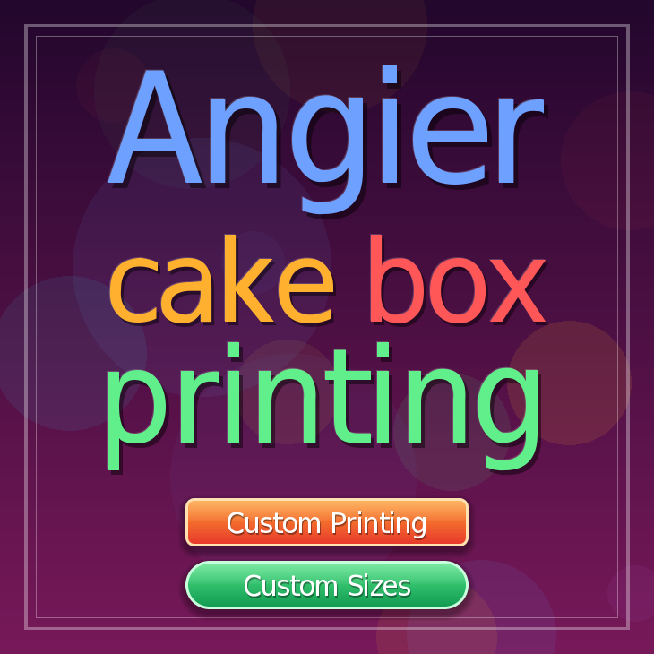 Angier cake box printing