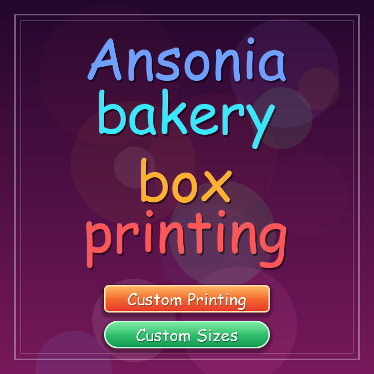 Ansonia bakery box printing