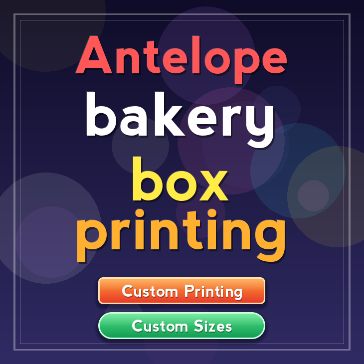 Antelope bakery box printing
