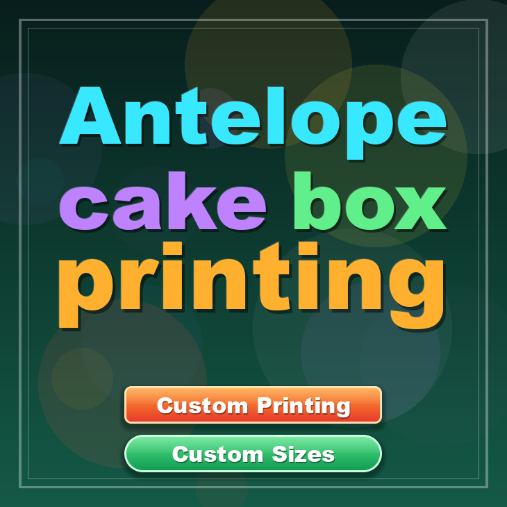 Antelope cake box printing