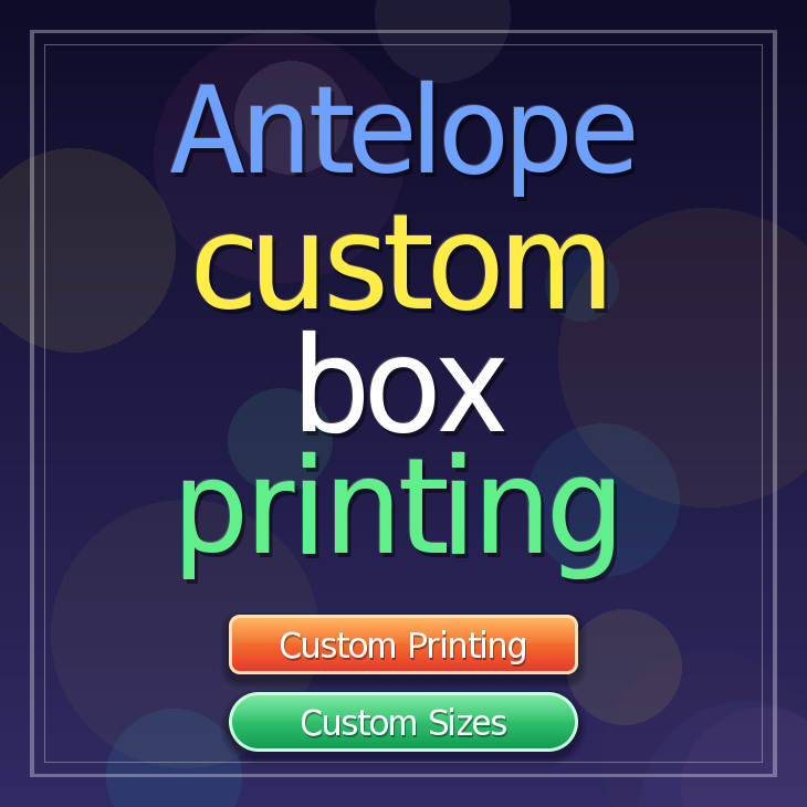 Antelope custom box printing