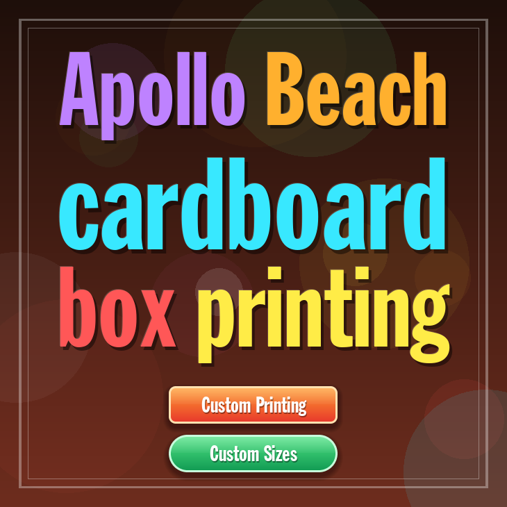 Apollo Beach cardboard box printing