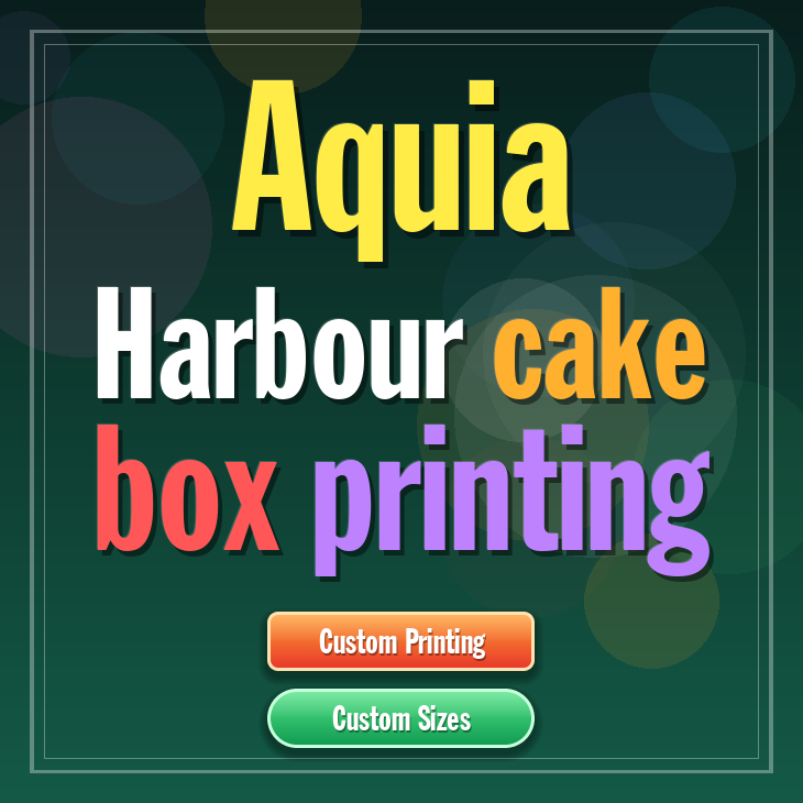 Aquia Harbour cake box printing