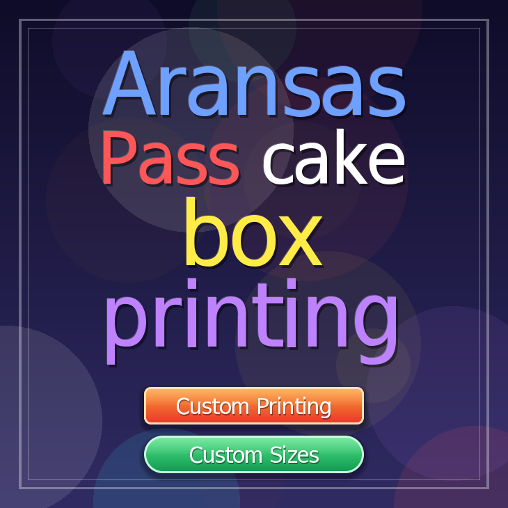 Aransas Pass cake box printing