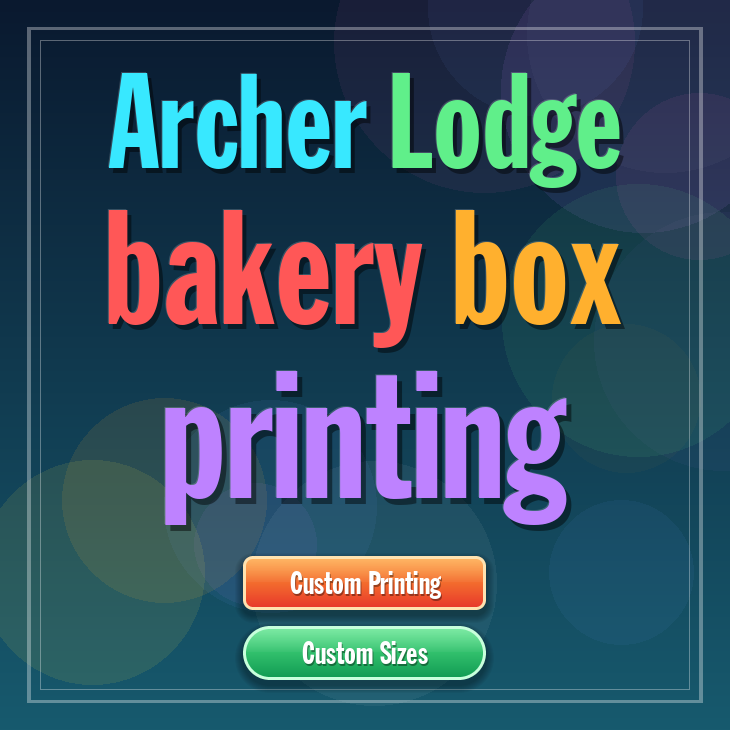 Archer Lodge bakery box printing