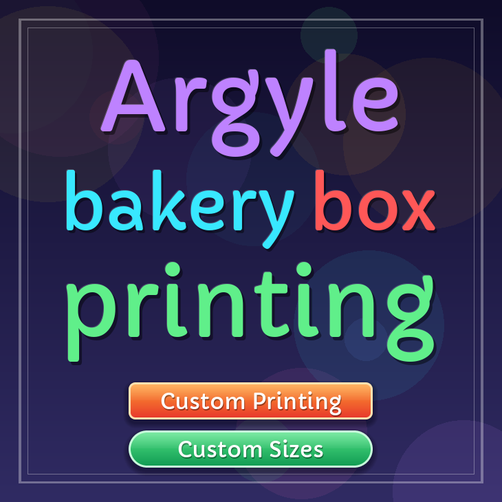 Argyle bakery box printing